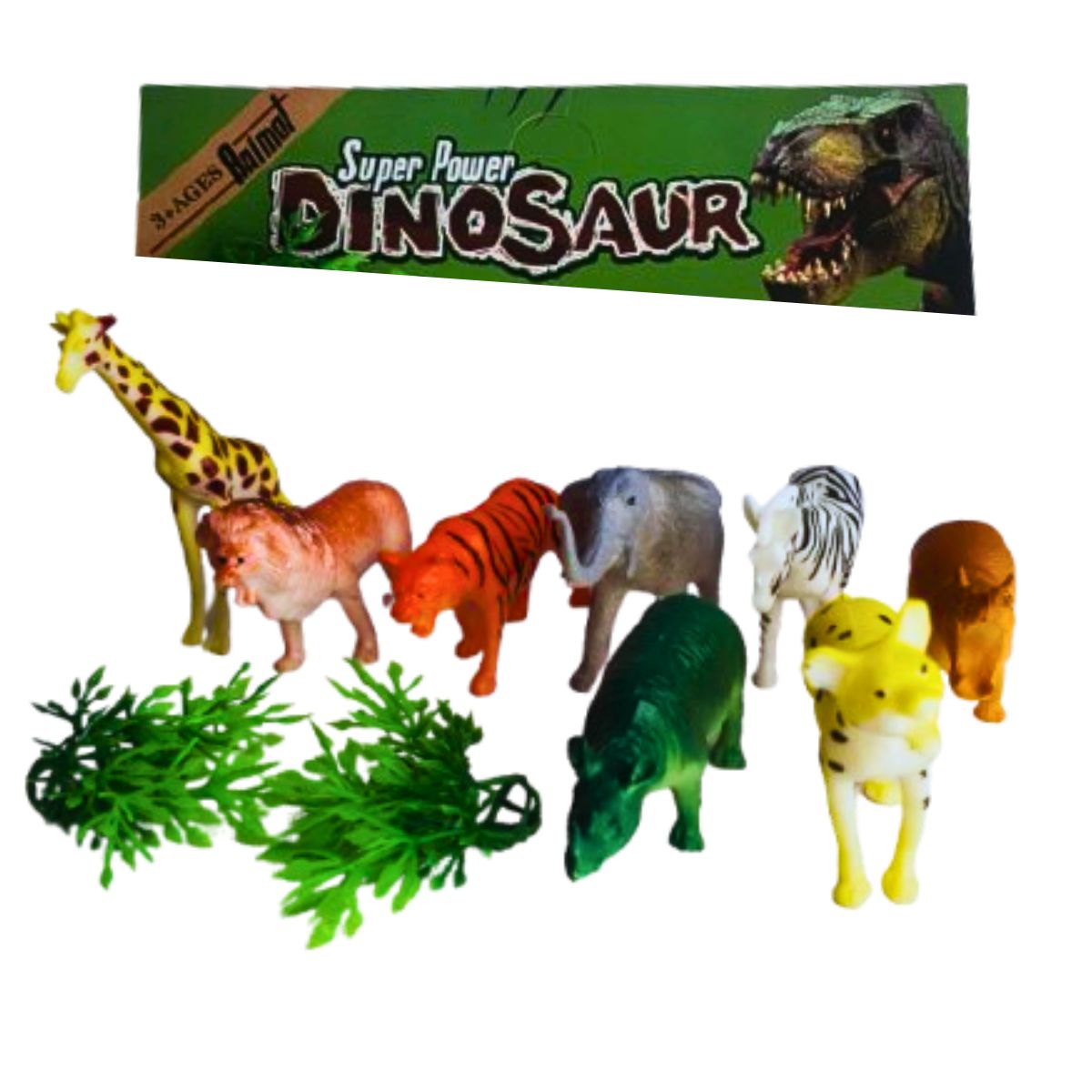 Kit Animais Selvagens Super Power Brinquedo 10 Peças Kit Animais Selvagens Super Power Brinquedo 10 Peças